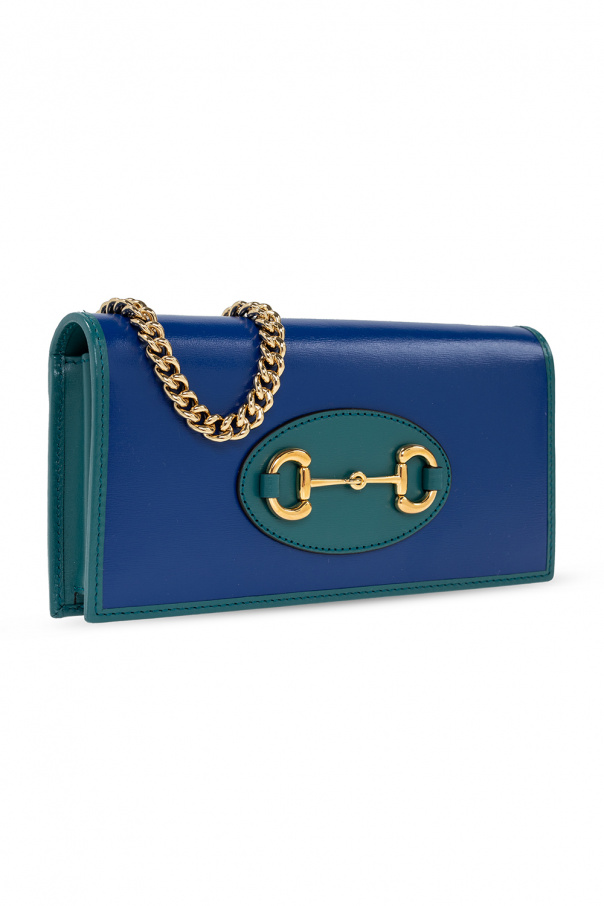 【GUCCI】Holsbit 1955 Half wallet/追跡可能/全国送料無料 Gucci Horsebit 1955 wallet-on-chain | Neutrals | FARFETCH